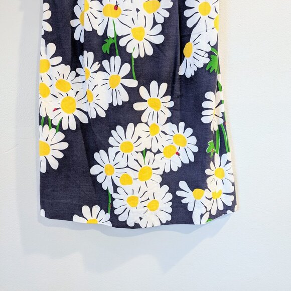 LILLY PULITZER Bright Navy Look Lady Dress 4 Navy Blue White Daisies Ladybugs - Picture 4 of 7